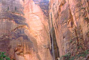 Cascata nello Zion Park