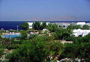 Vista dell'Isola di Tiran dal balcone della camera